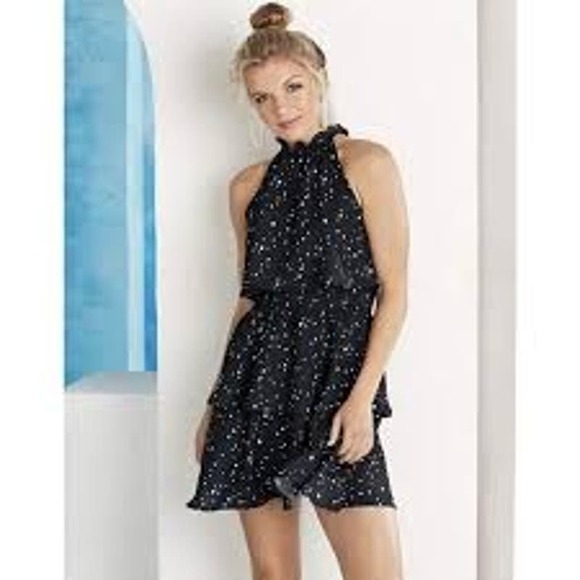 Mud Pie Dresses & Skirts - Mudpie -Pacey Star Galaxy Ruffle Flounce Dress - size large- NWOT